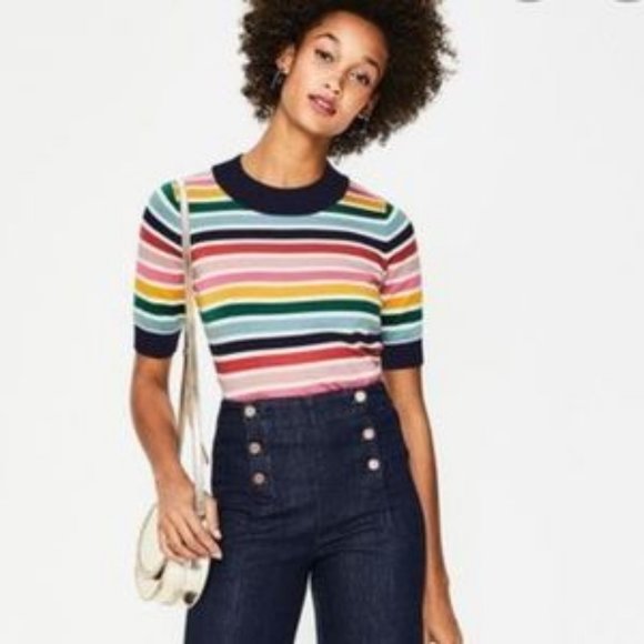 Boden Sweaters - Boden Rachel Rainbow Stripe Sweater